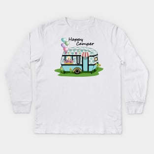 Happy Camper Kids Long Sleeve T-Shirt